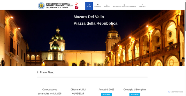 Security scan screenshot of https://www.periti-industriali.trapani.it/