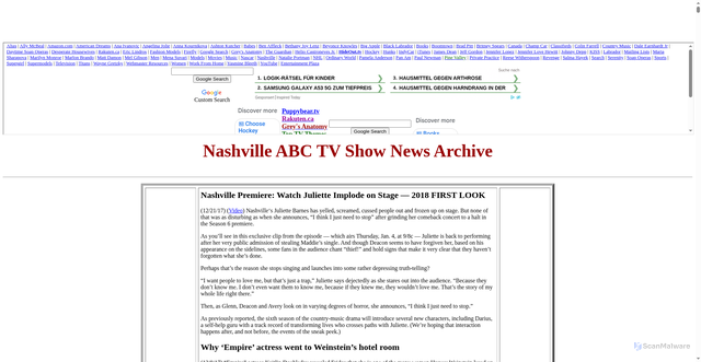Security scan screenshot of http://nashville.altervista.org/nashnews.html