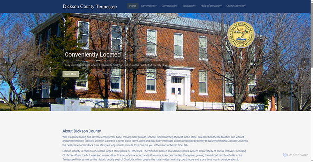 Security scan screenshot of https://dicksoncountytn.gov/