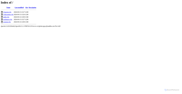 Security scan screenshot of https://elpolacopop.dynuddns.com
