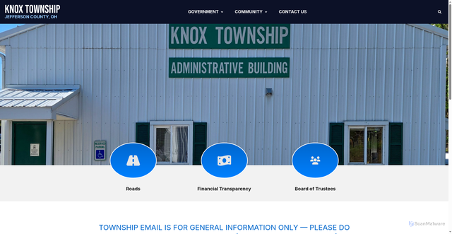 Security scan screenshot of https://knoxtwpjeffersonoh.gov/