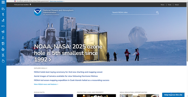 Security scan screenshot of https://www.noaa.gov/