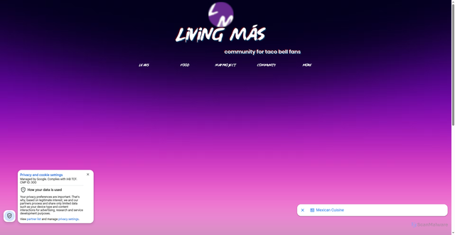 Security scan screenshot of https://www.livingmas.com/cantina
