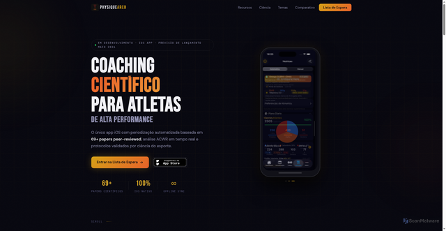 Security scan screenshot of http://physiquearchitecture.com/