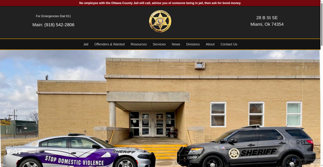 Security scan screenshot of https://ottawacountysook.gov/