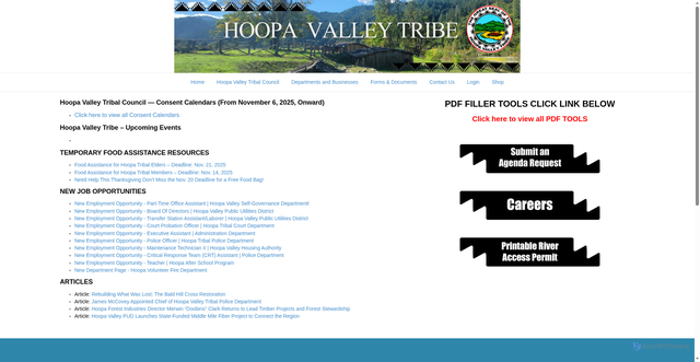 Security scan screenshot of https://www.hoopa-nsn.gov/