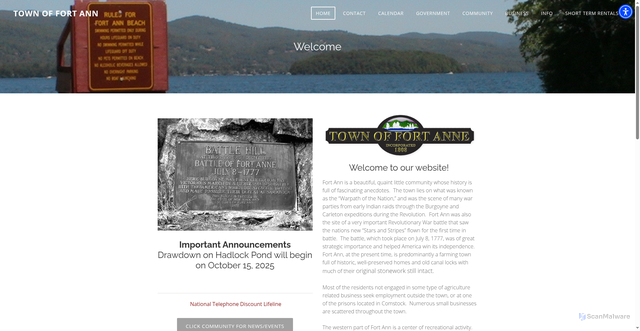 Security scan screenshot of https://www.townoffortannny.gov/