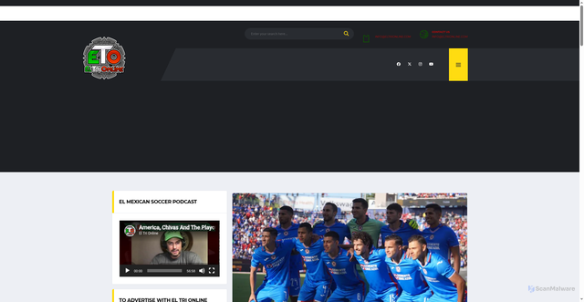 Security scan screenshot of https://eltrionline.com/cruz-azul-up-ends-atlas-campeon-de-campeones-match-up/