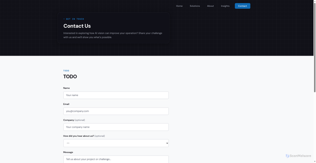 Security scan screenshot of https://aetheradvancedtechnology-github-io.pages.dev/contact.html