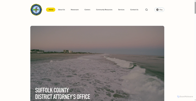 Security scan screenshot of https://www.suffolkcountyda.org:443/