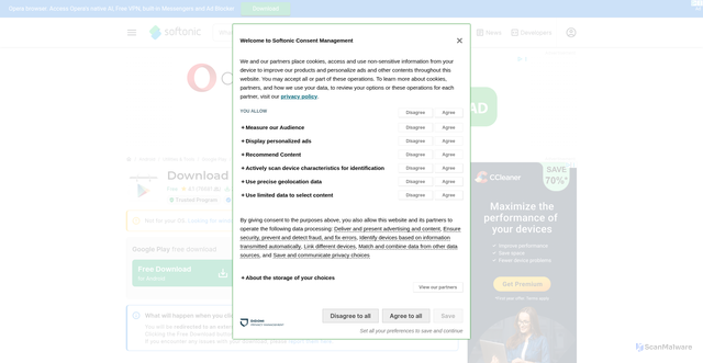 Security scan screenshot of https://google-play-store.en.softonic.com/android/download