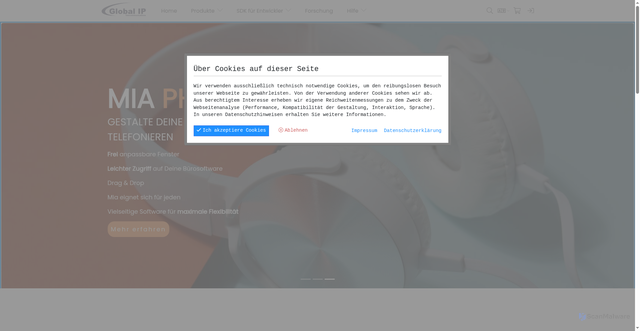 Security scan screenshot of https://updatetest.globaliptel.com
