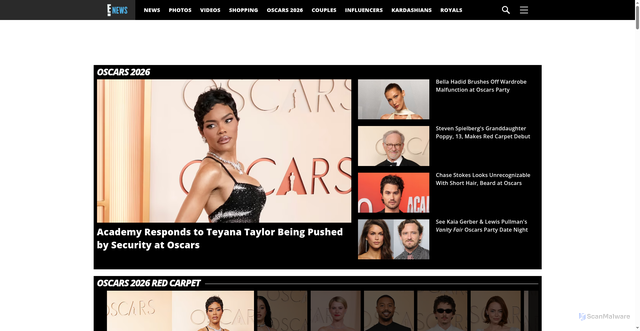 Security scan screenshot of https://eonline.com