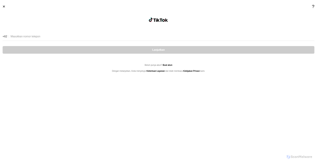 Security scan screenshot of http://tiktok-indonesia.netlify.app/