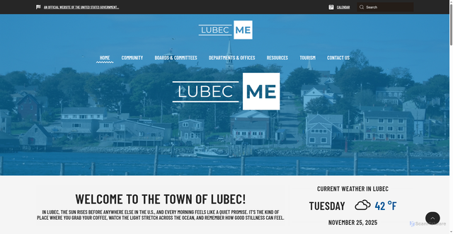 Security scan screenshot of https://lubecme.gov/