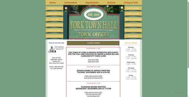 Security scan screenshot of https://www.yorkny.gov/