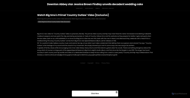 Security scan screenshot of https://konacoffeelandhugo-dipone9vz8.edgeone.app/13117-watch-big-smos-primal-country-outlaw-video-exclusive.html