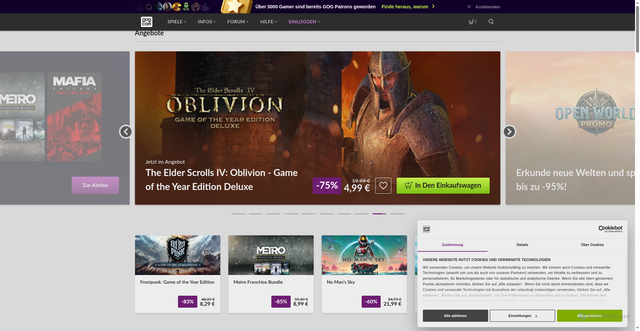 Security scan screenshot of https://gog.com