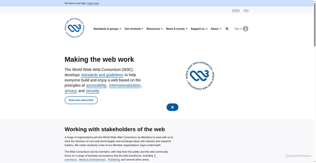 Security scan screenshot of https://www.w3.org