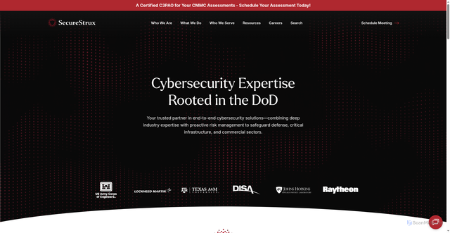 Security scan screenshot of https://securestrux.com/