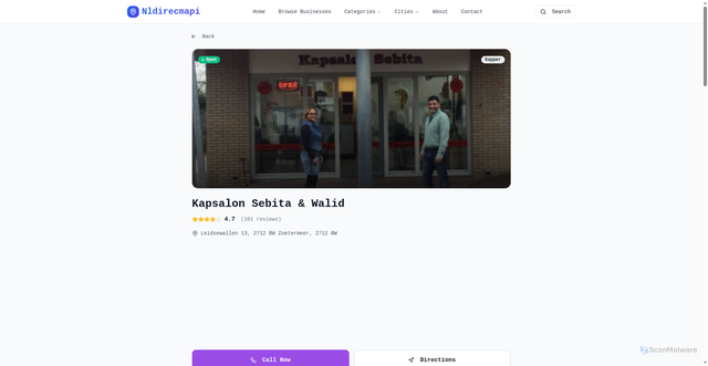Security scan screenshot of https://amsterdambusi.org/details/kapsalon-sebita-walid-ChIJOfT