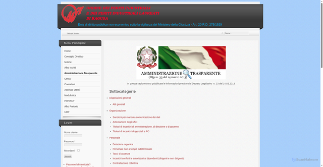 Security scan screenshot of https://www.cpiragusa.it/