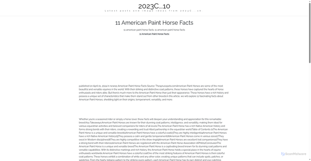 Security scan screenshot of https://ahomenowblog-dpug4b6uqwis.edgeone.app/11-american-paint-horse-facts.html