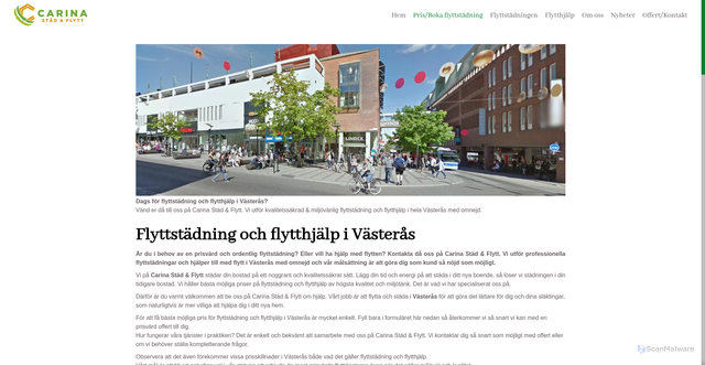 Security scan screenshot of https://xn--vsters-flyttstdning-gwbnm.se