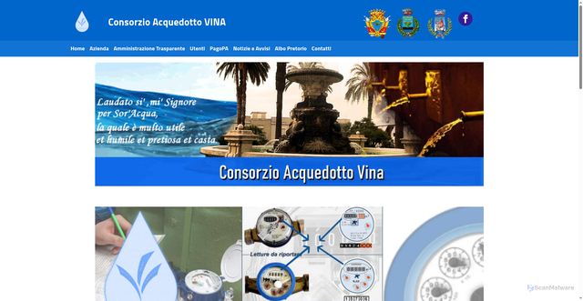 Security scan screenshot of https://www.acquedottovina.it