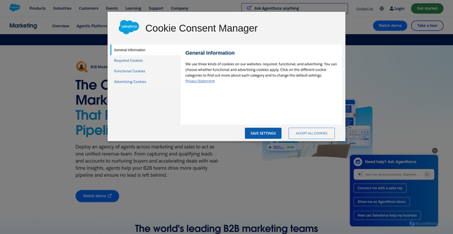 Security scan screenshot of https://pardot.com