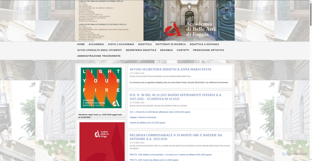 Security scan screenshot of https://www.abafg.it/
