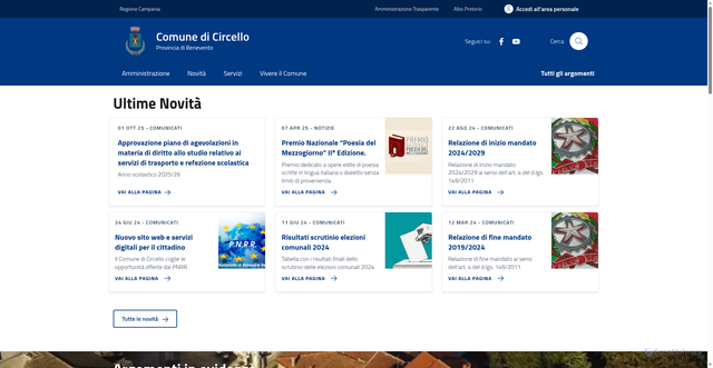 Security scan screenshot of https://comune.circello.bn.it/