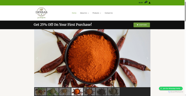 Security scan screenshot of http://dinsas.shop/