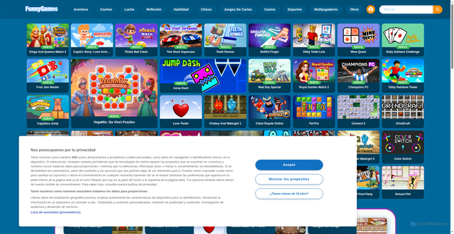 Security scan screenshot of https://misjuegos.com