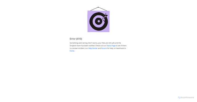 Security scan screenshot of https://texter.dropbox.com/