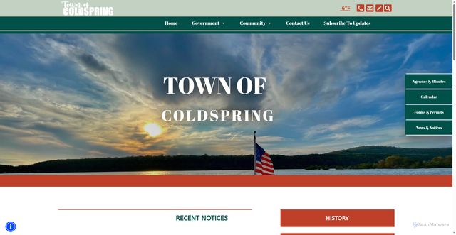 Security scan screenshot of https://townofcoldspringny.gov/