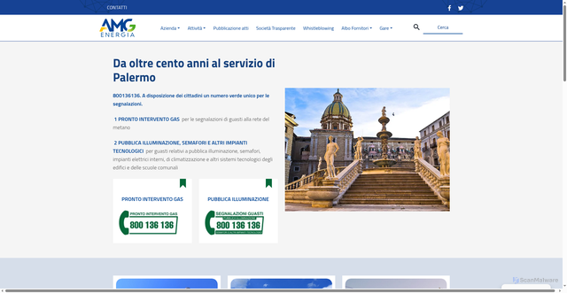 Security scan screenshot of https://www.amgenergia.it