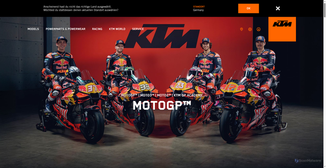 Security scan screenshot of https://www.ktm.com/en-int/racing/road-racing.html
