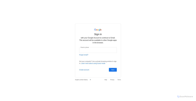 Security scan screenshot of https://inbox.google.com