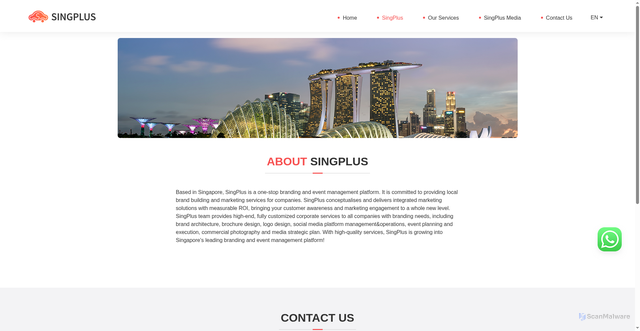 Security scan screenshot of https://singplus.pages.dev/ENG/about/
