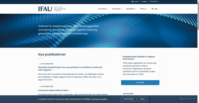 Security scan screenshot of https://www.ifau.se/
