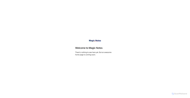 Security scan screenshot of https://auth.magicnotes.ai