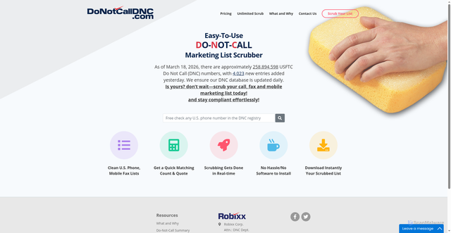 Security scan screenshot of https://www.donotcalldnc.com/