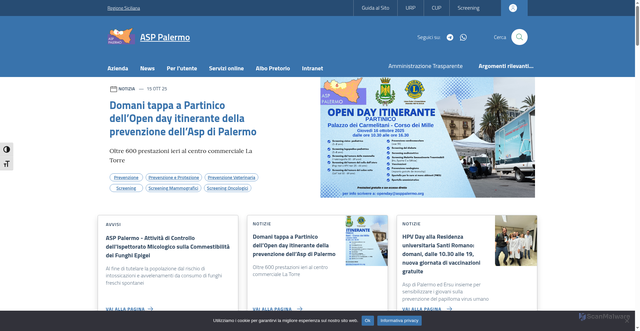 Security scan screenshot of https://www.asppalermo.org/