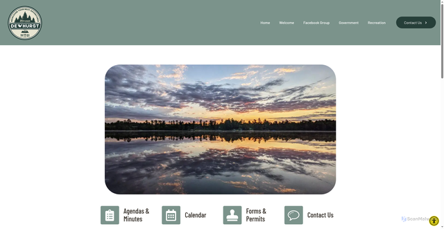 Security scan screenshot of https://townofdewhurstwi.gov/launch/