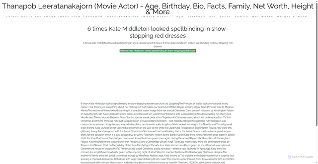 Security scan screenshot of https://nusaglobalmedia-dp2t8grwtfvf.edgeone.app/6-times-kate-middleton-looked-spellbinding-in-show-stopping-red-dresses.html