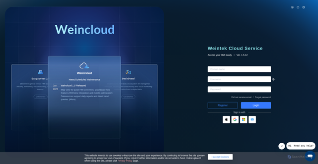 Security scan screenshot of https://account.ihmi.net