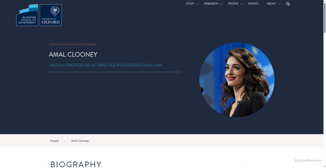 Security scan screenshot of https://www.bsg.ox.ac.uk/people/amal-clooney