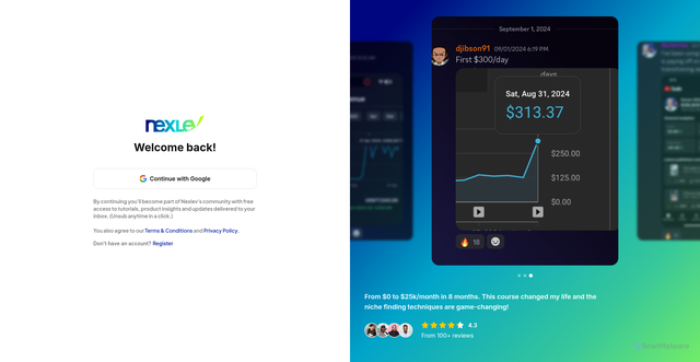 Security scan screenshot of https://dashboard.nexlev.io