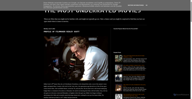 Security scan screenshot of http://most-underrated-movies.blogspot.com/2012/06/profile-of-filmmaker-ridley-scott.html